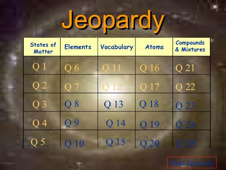 Jeopardy science