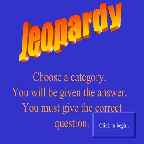 Jeopardy powerpoint template with sound test | PPT