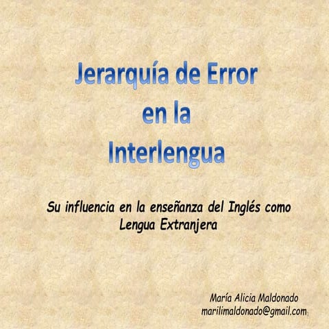 Jerarquía de error en la interlengua