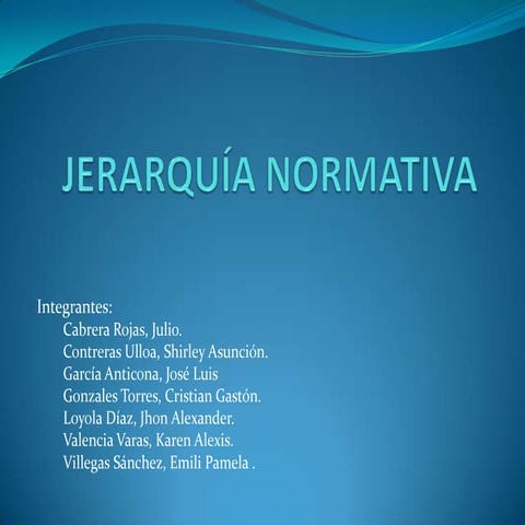 Jerarquía normativa