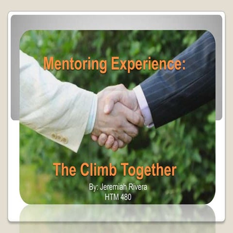 Htm 480 Mentoring Experience