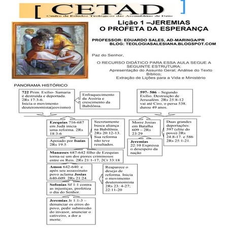 Jeremias LiçãO 1