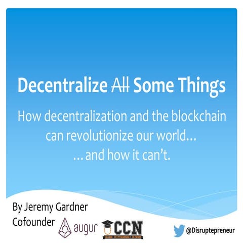 Creating the Killer Blockchain App