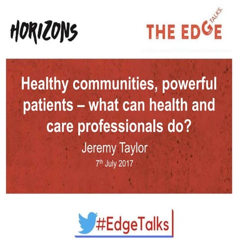 July 2017 EdgeTalks - A new mandate to support community action