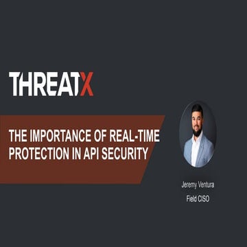 APIsecure 2023 - The Importance of Real-Time Protection in API Security, Jere...