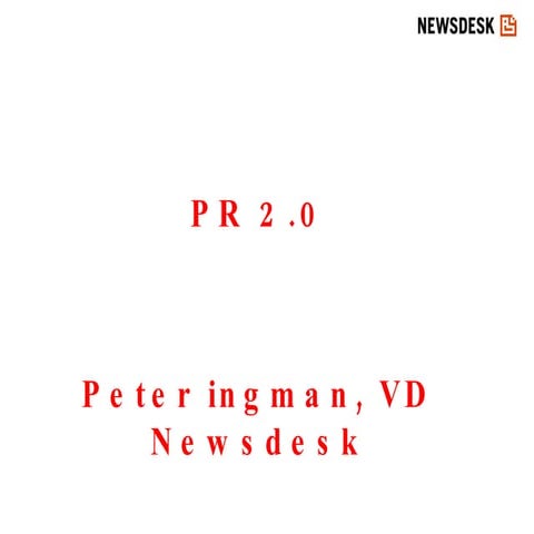 Jerlov Newsdesk Presentation 20090131