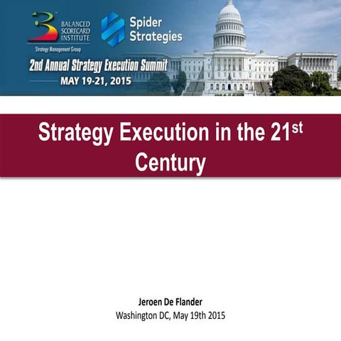 Jeroen De Flander: Strategy Execution in the 21st Century