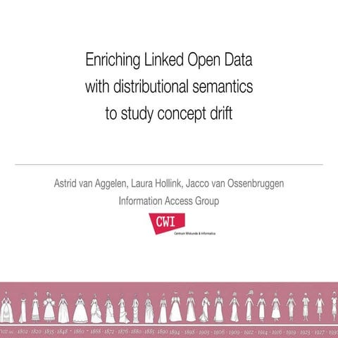 Enriching Linked Open Data with distributional semantics to study concept drift