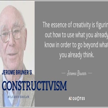 Jerome Bruner's Theory of Constructivism