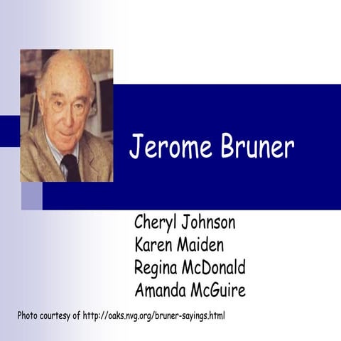 BRUNER’S THEORY OF COGNITIVE DEVELOPMENT | PPTX