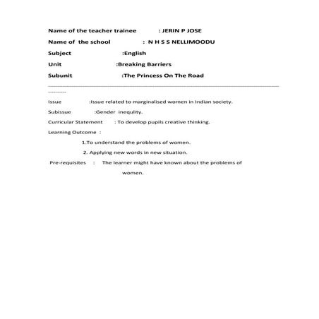 Innovative Lesson Template