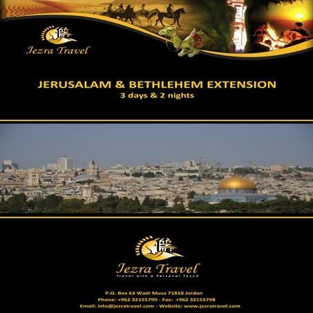 Jerusalem & bethlehem extension