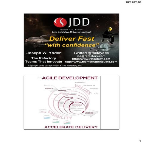 JDD 2016 - Joseph W. Yoder - Deliver Fast "With Confidence"