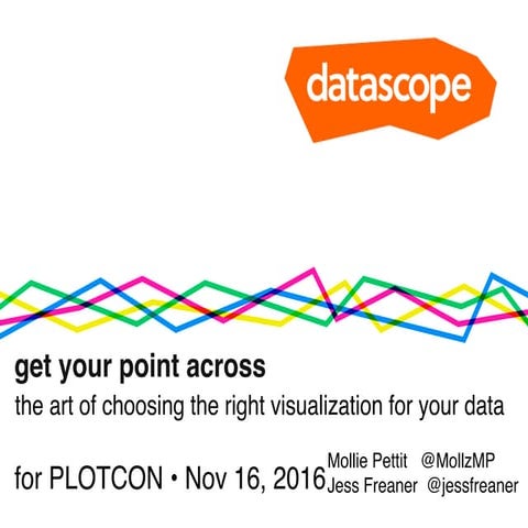 PLOTCON NYC: Get Your Point Across: The Art of Choosing the Right Visualizati...