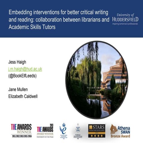 Embedding interventions for better critical writing and reading: collaboratio...