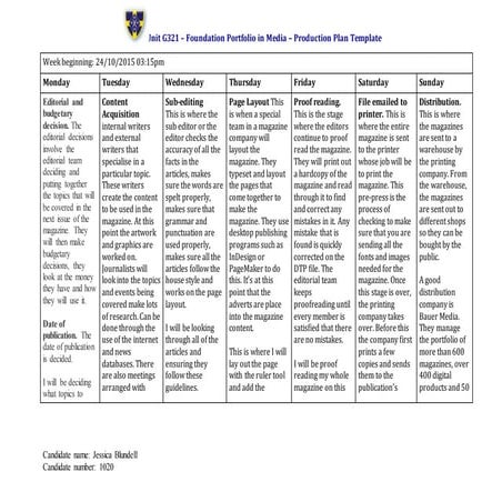 AS Media Studies Production Plan