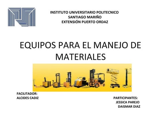 2.3 Selección De Equipo Para El Manejo De Materiales Pdf es.slideshare.net