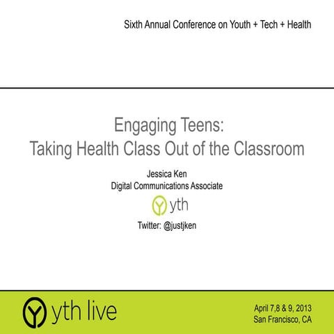 Engaging Teens: taking health class out of the classroom