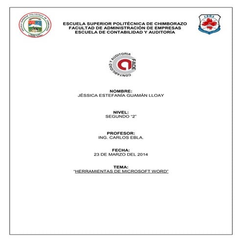 Herramientas Básicas de MicrosoftWord