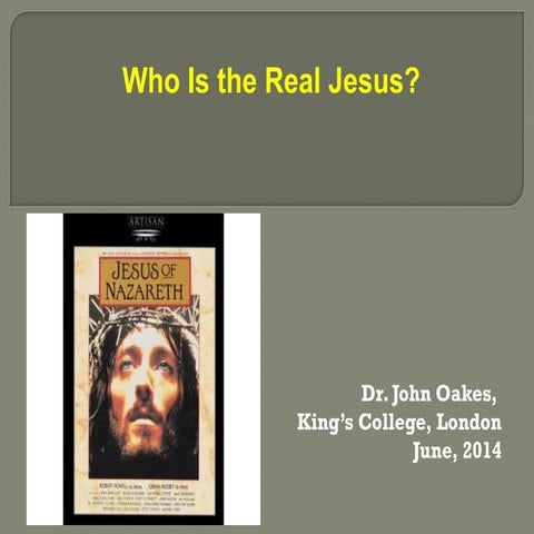 Audio and Power Point: Who is the Real Jesus?