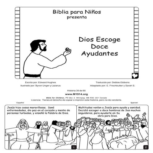 Jesus chooses 12 helpers spanish cb6