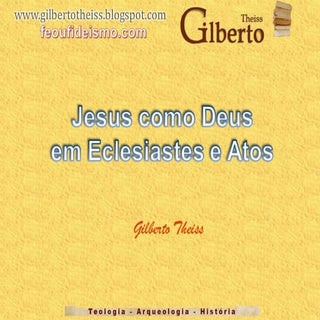 A divindade de Jesus em Eclesiastes...