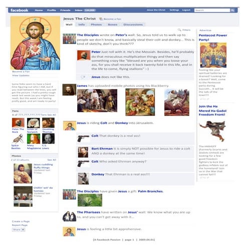 Facebook de Jesucristo