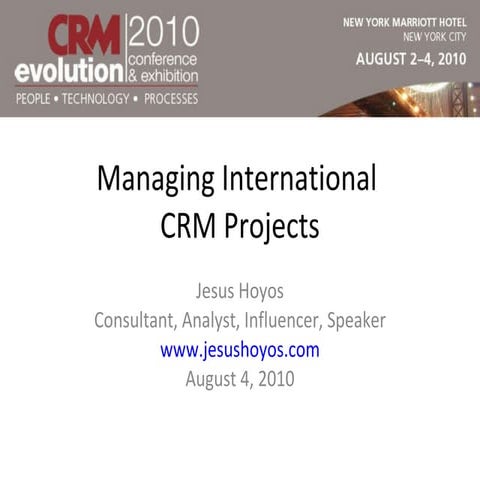 Managing International CRM Projects