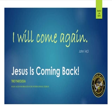 Jesus is Coming Back!
