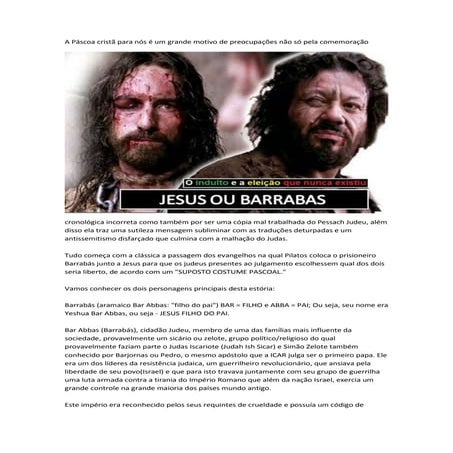 Jesus ou barrabas   a farsa