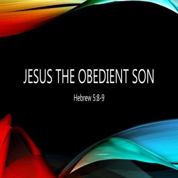Jesus the obedient son