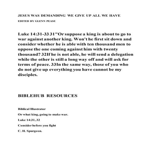 DOES JESUS EXPECT HIS FOLLOWERS TO GIVE UP ALL OF THEIR visual data 8