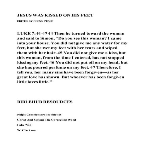 Jesus was kissed on his feet | PDF