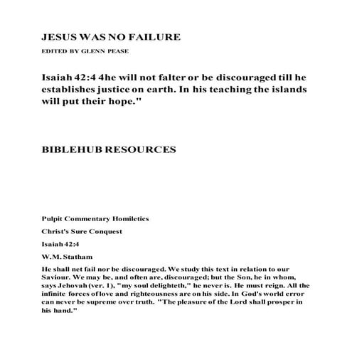 Jesus was no failure