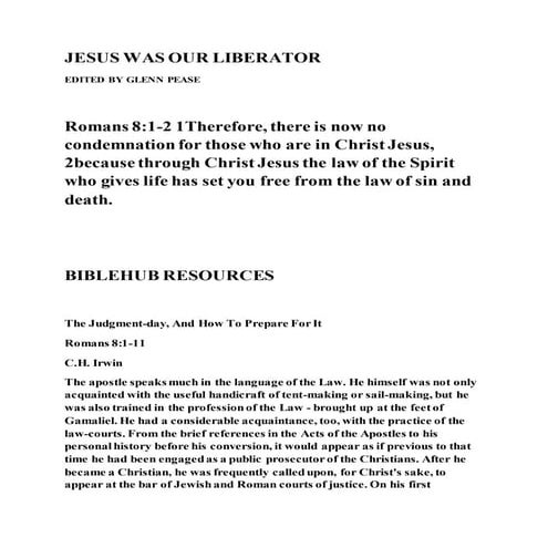 Jesus was our liberator