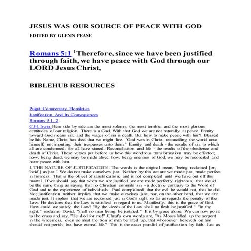 Jesus was our source of peace with god