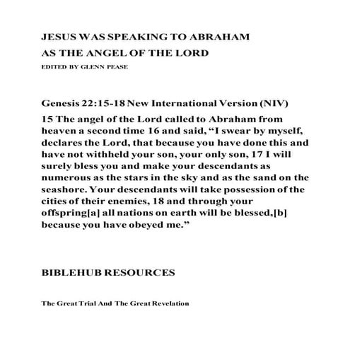 Jesus was speaking to abraham