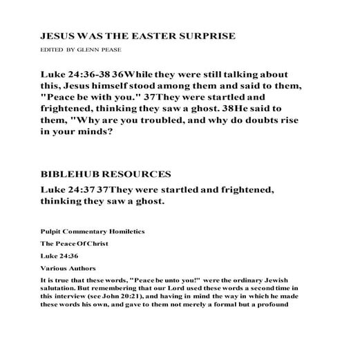 Jesus was the easter surprise