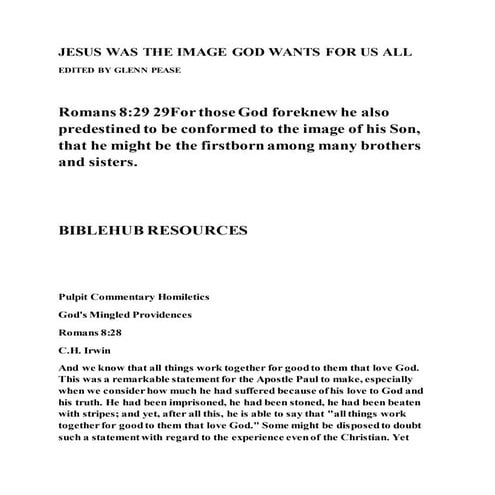 Jesus was the image god wants for us all