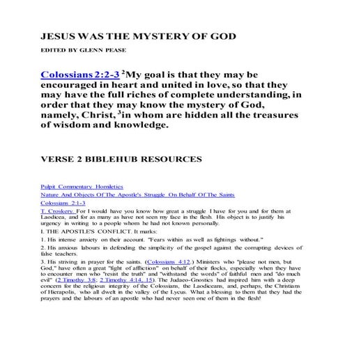 Book of Colossians | PPTX