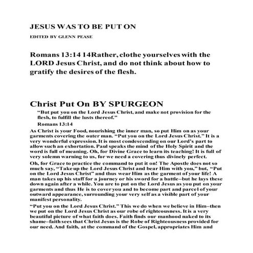 Jesus was to be put on