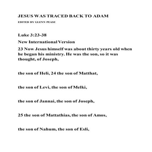 Jesus Was A Man With An Awesome Genealogy Pdf