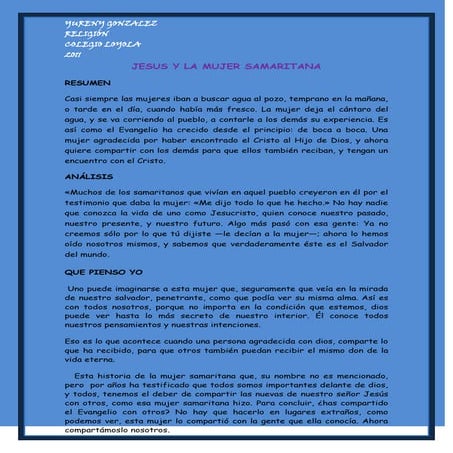 Jesus y la mujer samaritana