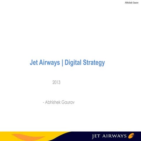 Jet airways digital strategy