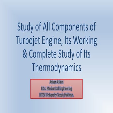 Jet engine thermodynamics