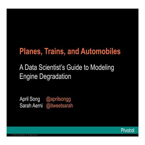 Planes, Trains, and Automobiles: A Data Scientist’s Guide to Modeling Engine ...