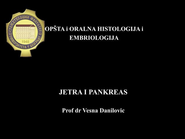 Histologija jetre i pankreasa