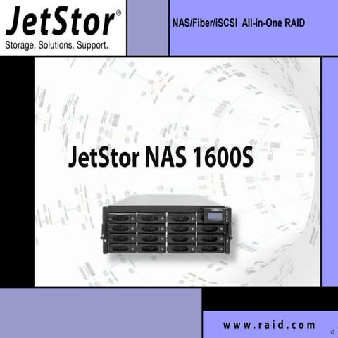 JetStor Unified Storage NAS/SAN/Cloud 1600s