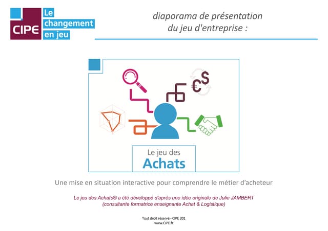 Jeu des achats 2019
