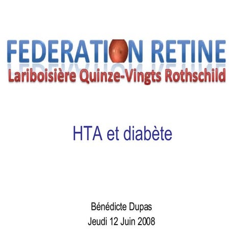 HTA et diabete (B.Dupas)